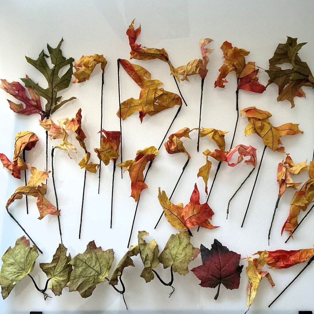 MAPLE LEAVES-OAK ASSORTMENT DIY CRAFTS CRIMSON GREEN GOLD